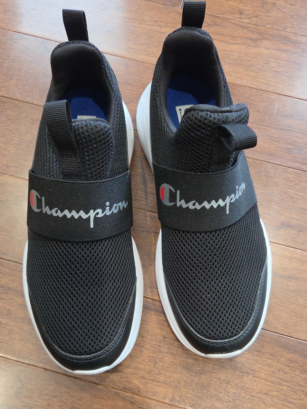 Brand New Champion Kids Or Women's Black Slip-On Athletic Sneakers